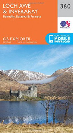 OS Explorer Map 360 Loch Awe and Inveraray OS Explorer Paper Map OS Explorer Active Map - Ordnance Survey [KSIĄŻKA]