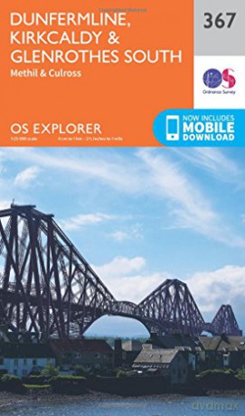 OS Explorer Map 367 Dunfermline, Kirkcaldy and Glenrothes South OS Explorer Paper Map OS Explorer Active Map - Ordnance Survey [KSIĄŻKA]