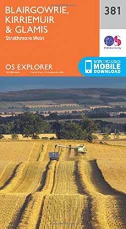 OS Explorer Map 381 Blairgowrie, Kirriemuir and Glamis OS Explorer Paper Map - Ordnance Survey [KSIĄŻKA]