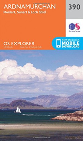 OS Explorer Map 390 Ardnamurchan, Moidart, Sunart and Loch Shiel OS Explorer Paper Map OS Explorer Active Map - Ordnance Survey [KSIĄŻKA]