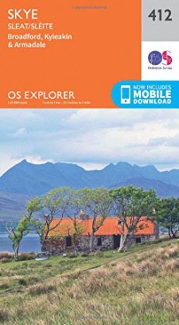 OS Explorer Map 412 Skye - Sleat OS Explorer Paper Map OS Explorer Active Map - Ordnance Survey [KSIĄŻKA]