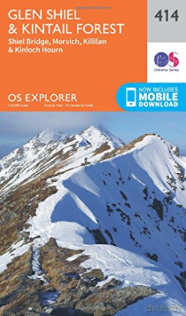 OS Explorer Map 414 Glen Shiel and Kintail Forest OS Explorer Paper Map - Ordnance Survey [KSIĄŻKA]