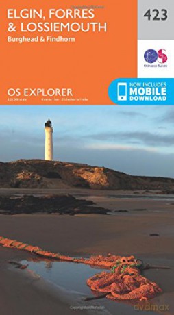 OS Explorer Map 423 Elgin, Forres and Lossiemouth OS Explorer Paper Map - Ordnance Survey [KSIĄŻKA]