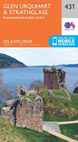OS Explorer Map 431 Glen Urquhart and Strathglass OS Explorer Paper Map - Ordnance Survey [KSIĄŻKA]