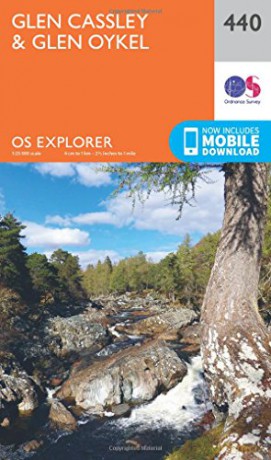 OS Explorer Map 440 Glen Cassley and Glen Oykel OS Explorer Paper Map - Ordnance Survey [KSIĄŻKA]