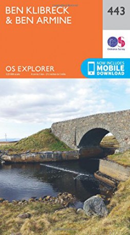OS Explorer Map 443 Ben Kilbreck and Ben Armine OS Explorer Paper Map - Ordnance Survey [KSIĄŻKA]