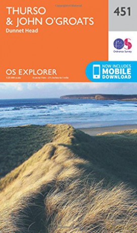 OS Explorer Map 451 Thurso and John O'Groats OS Explorer Paper Map - Ordnance Survey [KSIĄŻKA]