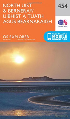 OS Explorer Map 454 North Uist and Berneray/Uibhist a Tuath Agus Bearnaraigh OS Explorer Paper Map - Ordnance Survey [KSIĄŻKA]