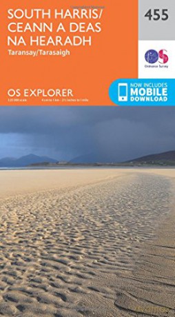 OS Explorer Map 455 South Harris/Ceann a Deas Na Hearadh OS Explorer Paper Map - Ordnance Survey [KSIĄŻKA]