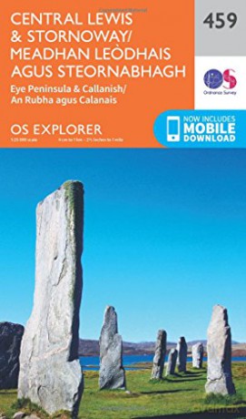 OS Explorer Map 459 Central Lewis and Stornaway/Meadhan Leodhais Agus Steornabhagh OS Explorer Paper Map - Ordnance Survey [KSIĄŻKA]
