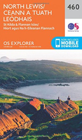 OS Explorer Map 460 North Lewis/Ceann a Tuath Leodhais OS Explorer Paper Map - Ordnance Survey [KSIĄŻKA]