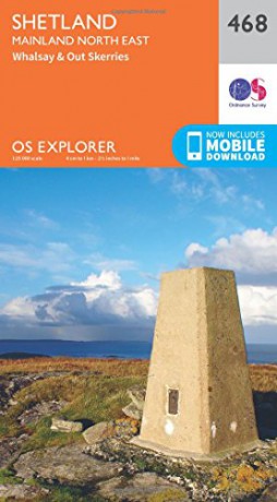 OS Explorer Map 468 Shetland - Mainland North East OS Explorer Paper Map - Ordnance Survey [KSIĄŻKA]