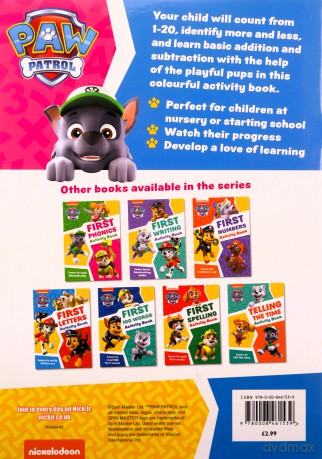 Paw Patrol First Counting Activity Book: Get ready for school with Paw Patrol [KSIĄŻKA]