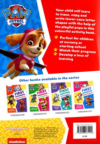 Paw Patrol First Letters Activity Book: Get ready for school with Paw Patrol [KSIĄŻKA]