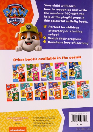 Paw Patrol First Numbers Activity Book: Get ready for school with Paw Patrol [KSIĄŻKA]