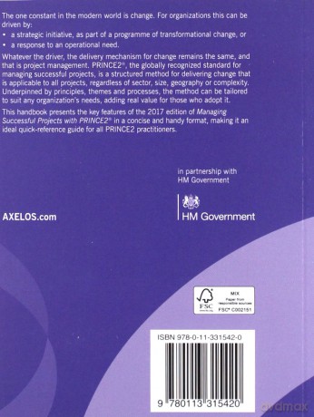 PRINCE2 Handbook Managing Successful Projects with Prince - Axelos [KSIĄŻKA]