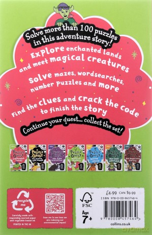Puzzle Quest Enchanted Lands: Solve more than 100 puzzles in this adventure story for kids aged 7+ - Kia Marie Hunt [KSIĄŻKA]