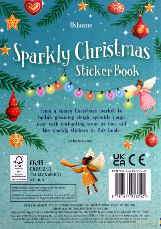 Sparkly Christmas Sticker Book Sparkly Sticker Books - Fiona Patchett [KSIĄŻKA]