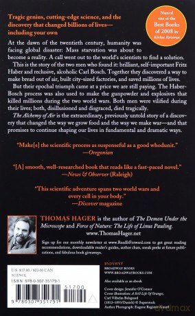 The Alchemy of Air: A Jewish Genius, a Doomed Tycoon, and the Scientific Discovery That Fed the World but Fueled the Rise of Hitler - Thomas Hager [KSIĄŻKA]