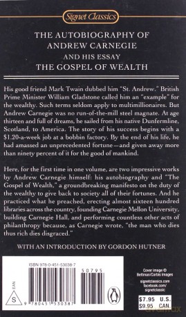 The Autobiography of Andrew Carnegie and the Gospel of Wealth Signet Classics - Andrew Carnegie [KSIĄŻKA]