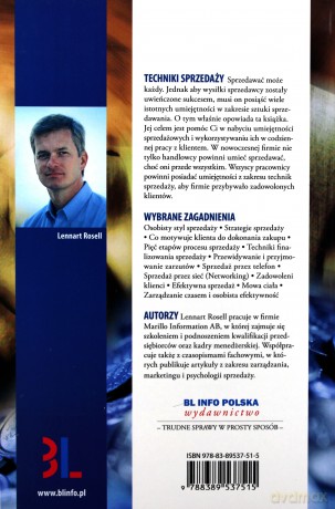 Techniki Sprzedaży - O Sztuce Sprzedawania - Lennart Rosell [KSIĄŻKA]