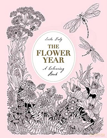 The Flower Year: A Colouring Book - Leila Duly [KSIĄŻKA]