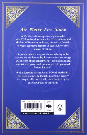 The Four Elements: Reflections on Nature by John O'Donohue Paperback, 2012 - John O'Donohue [KSIĄŻKA]