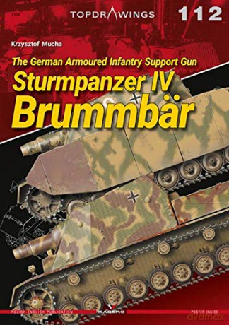 The German Armoured Infantry Support Gun Sturmpanzer IV Brummbär Top Drawings - Krzysztof Mucha [KSIĄŻKA]