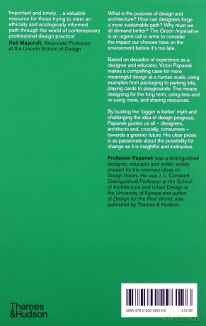 The Green Imperative: Ecology and Ethics in Design and Architecture - Victor Papanek [KSIĄŻKA]