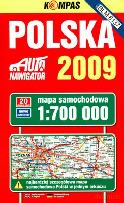 Polska 2009 Mapa Samochodowa 1:700 000 (twarda) [KSIĄŻKA]