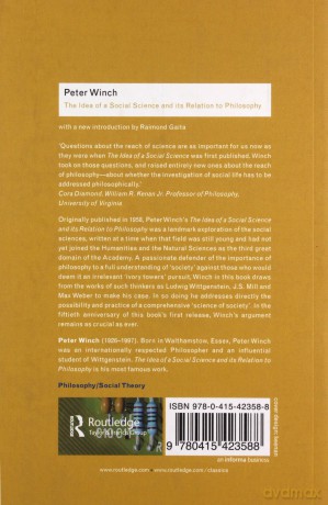 The Idea of a Social Science and Its Relation to Philosophy Routledge Classics - Peter Winch [KSIĄŻKA]