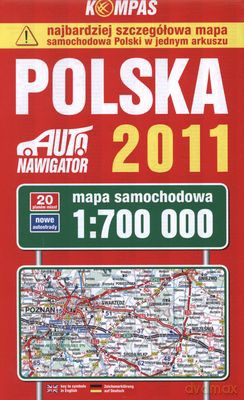 Polska 2011 Mapa Samochodowa 1:700 000 [KSIĄŻKA]