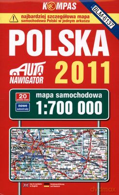 Polska 2011 Mapa Samochodowa 1:700 000 [KSIĄŻKA]