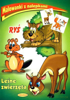 Malowanki Z Nalepkami Ryś Leśne Zwierzęta [KSIĄŻKA]