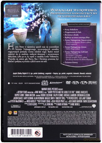 Harry Potter i Czara Ognia - rok czwarty [2DVD]
