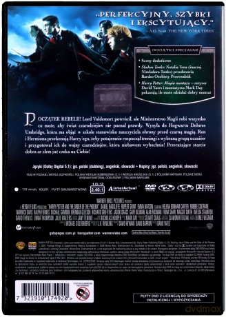 Harry Potter i Zakon Feniksa - rok piąty [2DVD]