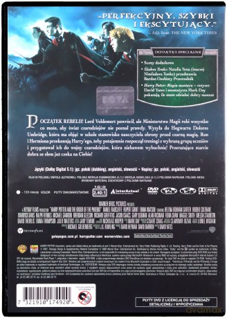 Harry Potter i Zakon Feniksa - rok piąty [2DVD]