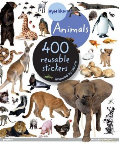 Workman Publishing Eyelike Animals 400 Reusable Stickers [KSIĄŻKA]