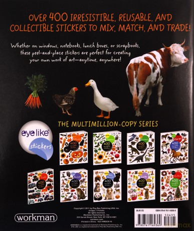 Workman Publishing Eyelike On the Farm 400 Reusable Stickers by Workman Publishing [KSIĄŻKA]