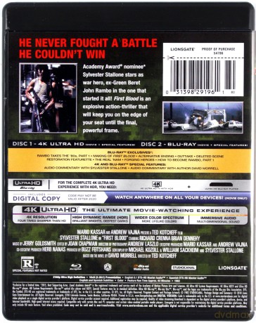 First Blood (Rambo: Pierwsza krew) [Blu-Ray 4K]+[Blu-Ray]
