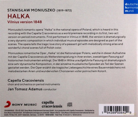 Capella Cracoviensis: Stanislaw Moniuszko: Halka [2CD]