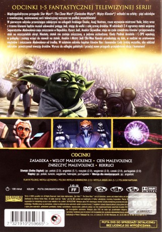 Gwiezdne Wojny: Wojny Klonów sezon 1 odcinki 1-5 (Star Wars) [DVD]