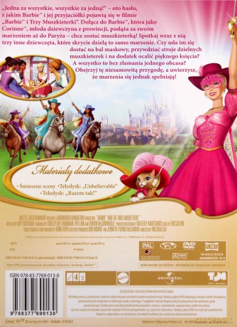 Barbie i trzy Muszkieterki [DVD]