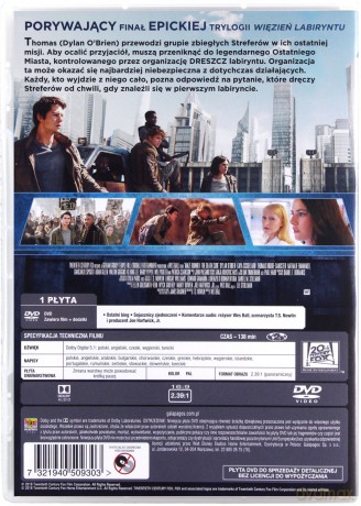 Więzień labiryntu: Lek na śmierć [DVD]