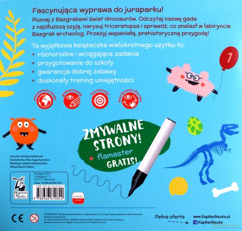 Bazgraki i dinozaury. Kapitan Nauka - Monika Sobkowiak [KSIĄŻKA]