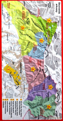Tatry Polskie. Schematy szlaków turystycznych