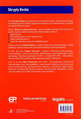 Wstęp do prawoznawstwa - Tatiana Chauvin, Tomasz Stawecki [KSIĄŻKA]