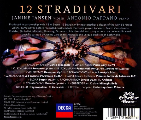 Janine Jansen: 12 Stradivari [CD]