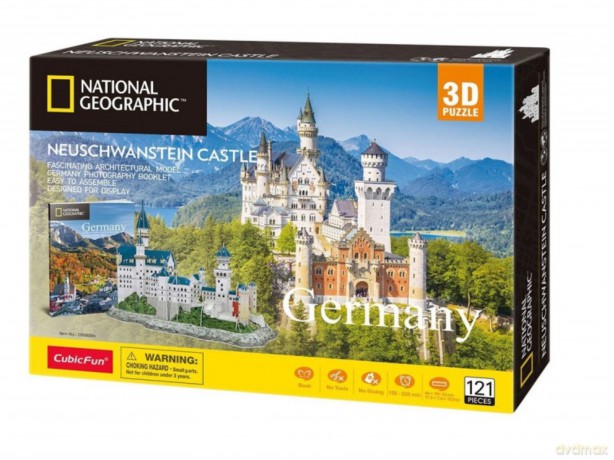 CUBIC FUN Puzzle 3D Zamek Neuschwanstein National Geographic [PUZZLE]