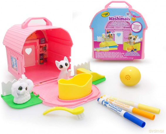 Figurki zwierzątka do kolorowania w domku Washimals
